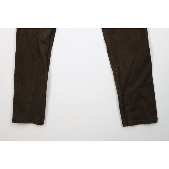 Vintage Y2K Levis 502 Mens 33x30 Faded Slim Fit Tapered Leg Jeans Dark Brown - Picture 13 of 16